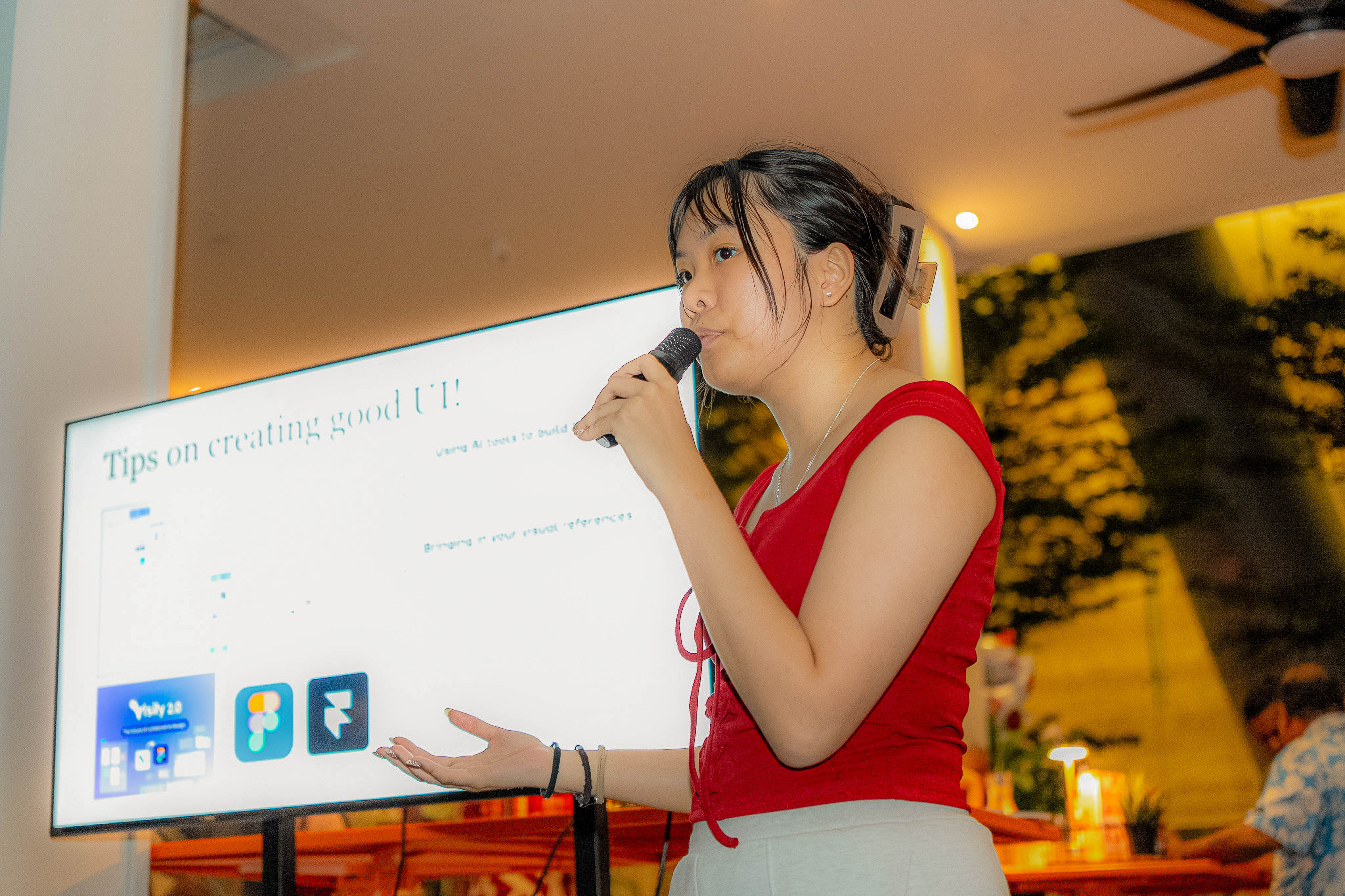 Bernise sharing tips on creating good UI