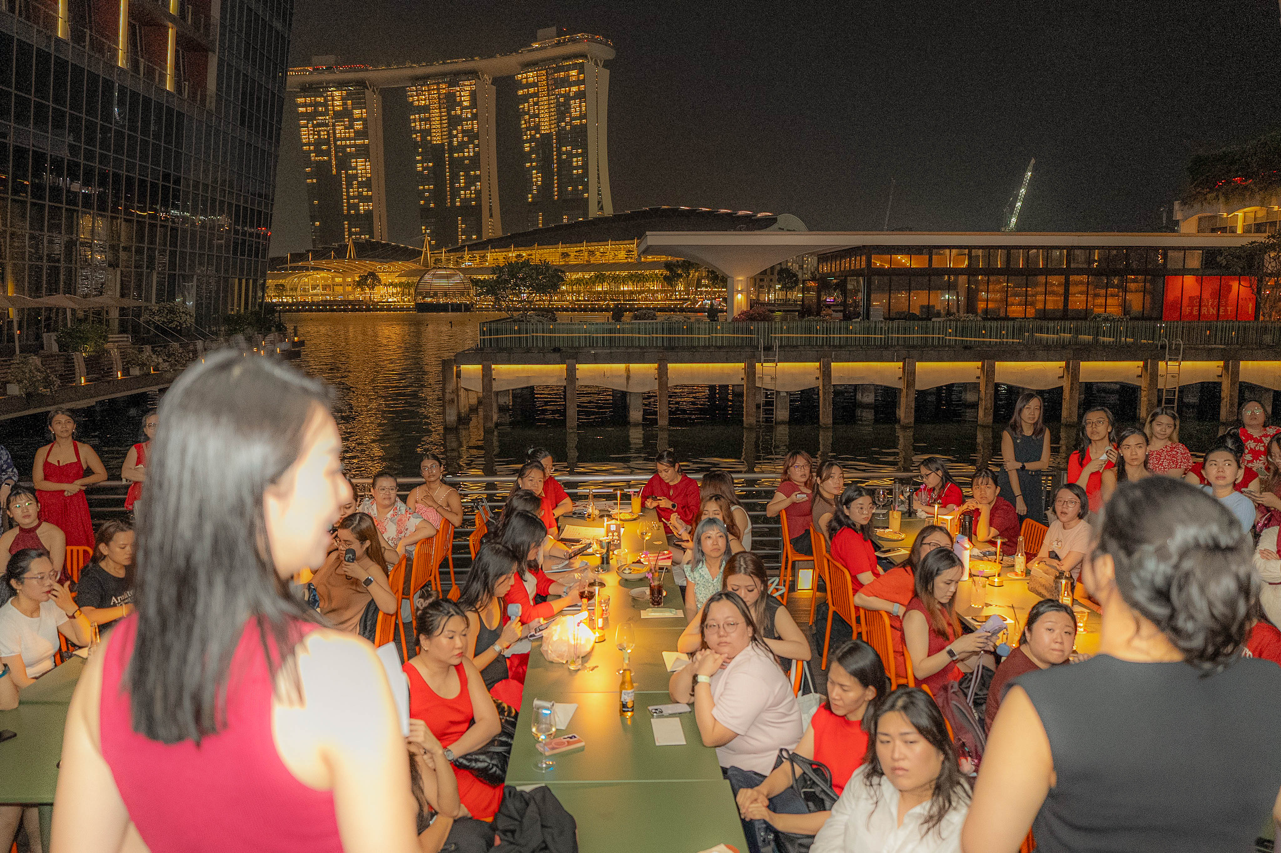 The audience during Simran Pant's community share