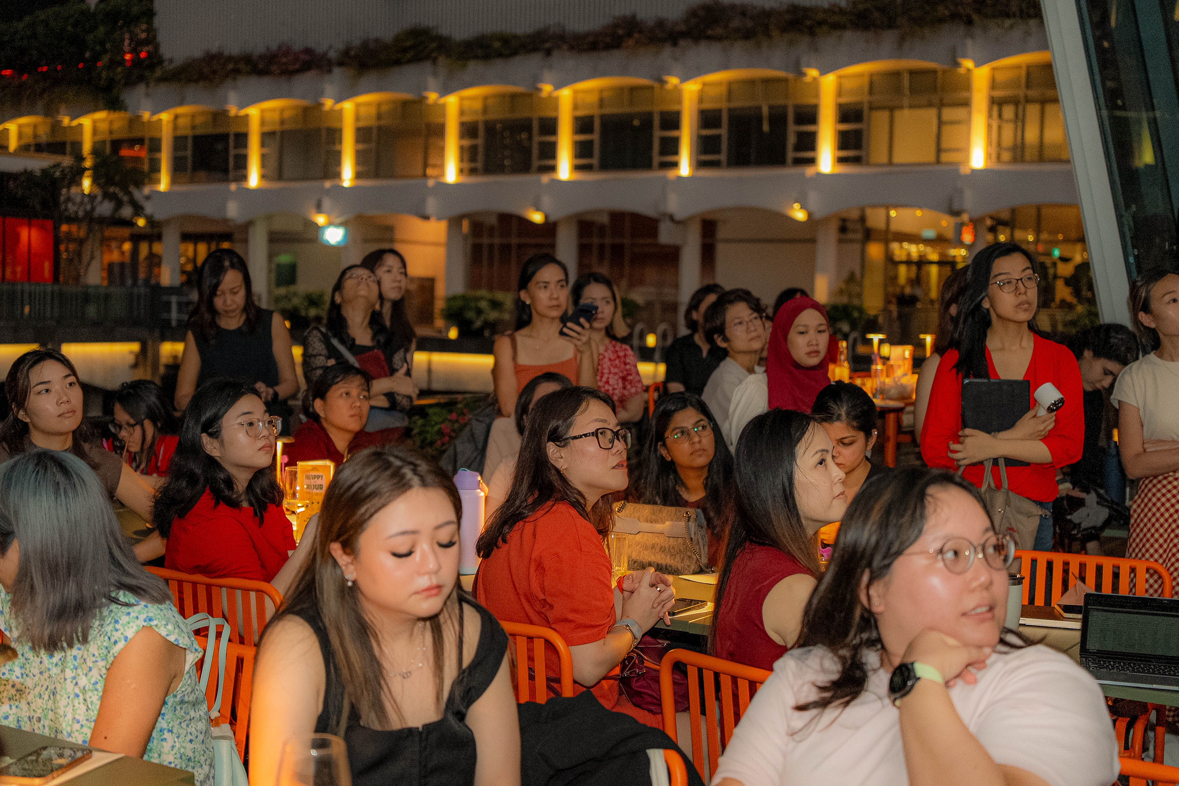Audience listening to Kai Ning and Jesslyn's presentation
